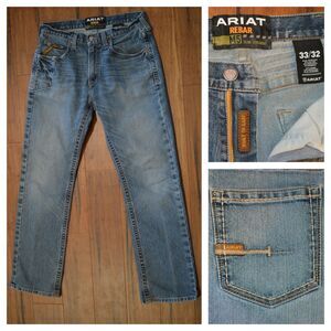 Ariat Rebar M5 Slim Straight Jeans Men’s 33x32 Stretch Workwear Denim